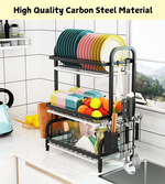 3 Tier Dish Drying Rack with Utensil Holder alternate 4