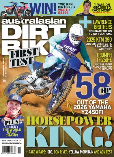 Australasian Dirt Bike magazine cover