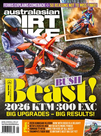 Australasian Dirt Bike magazine cover