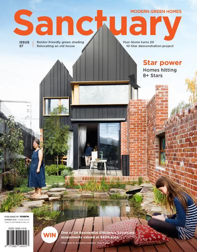 Sanctuary: modern green homes magazine cover