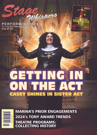 Stage Whispers Performing Arts Magazine cover