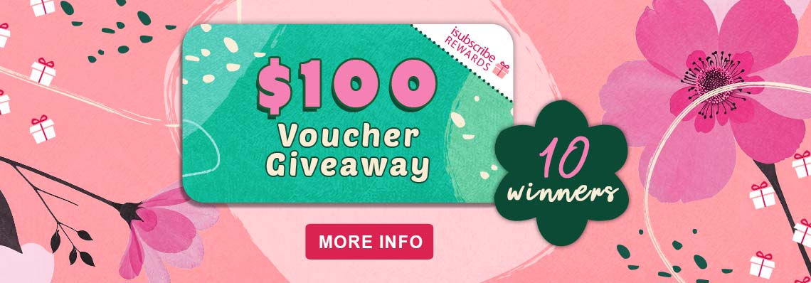 $100 Voucher Giveaway, 10 Winners
